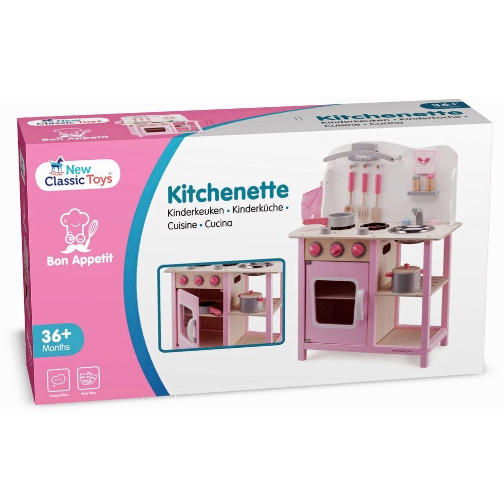 Игрушечная кухня Bon Appetit, цвет розовый New Classic Toys 8718446110543 фото