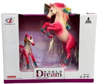 Набор Единорог 2шт коралловый Dino Toys (54401) 2986096054401 фото