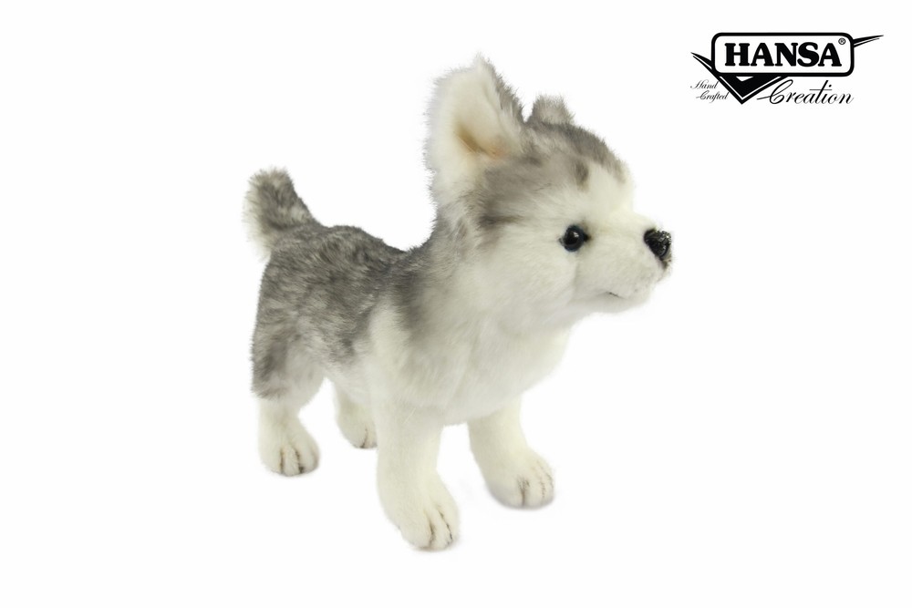Hansa® | М'яка іграшка Цуценя Хаскі білий, що стоїть, L. 30см, HANSA (8570)