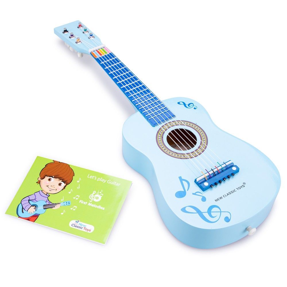 Дитяча гітара New Classic Toys блакитна з музичними нотами 8718446103491 фото