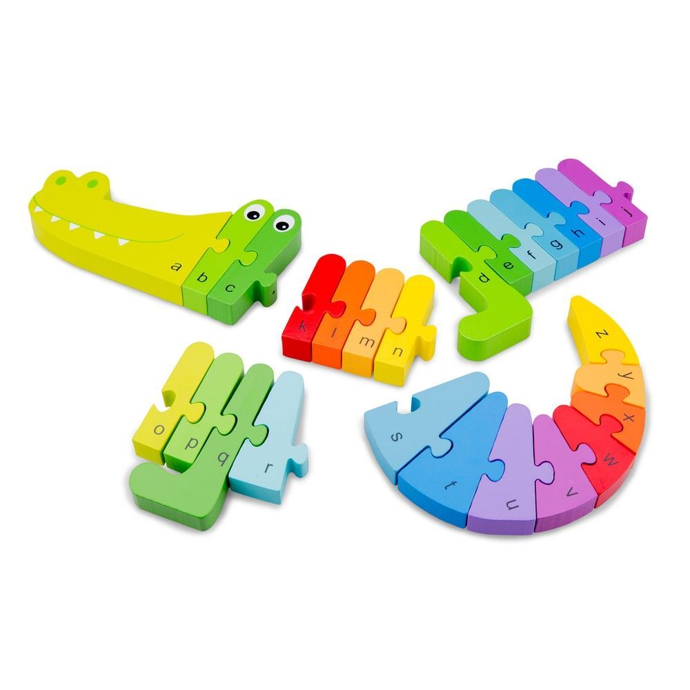 Развивающий игровой Пазл New Classic Toys "Азбука, Крокодил" 8718446105327 фото