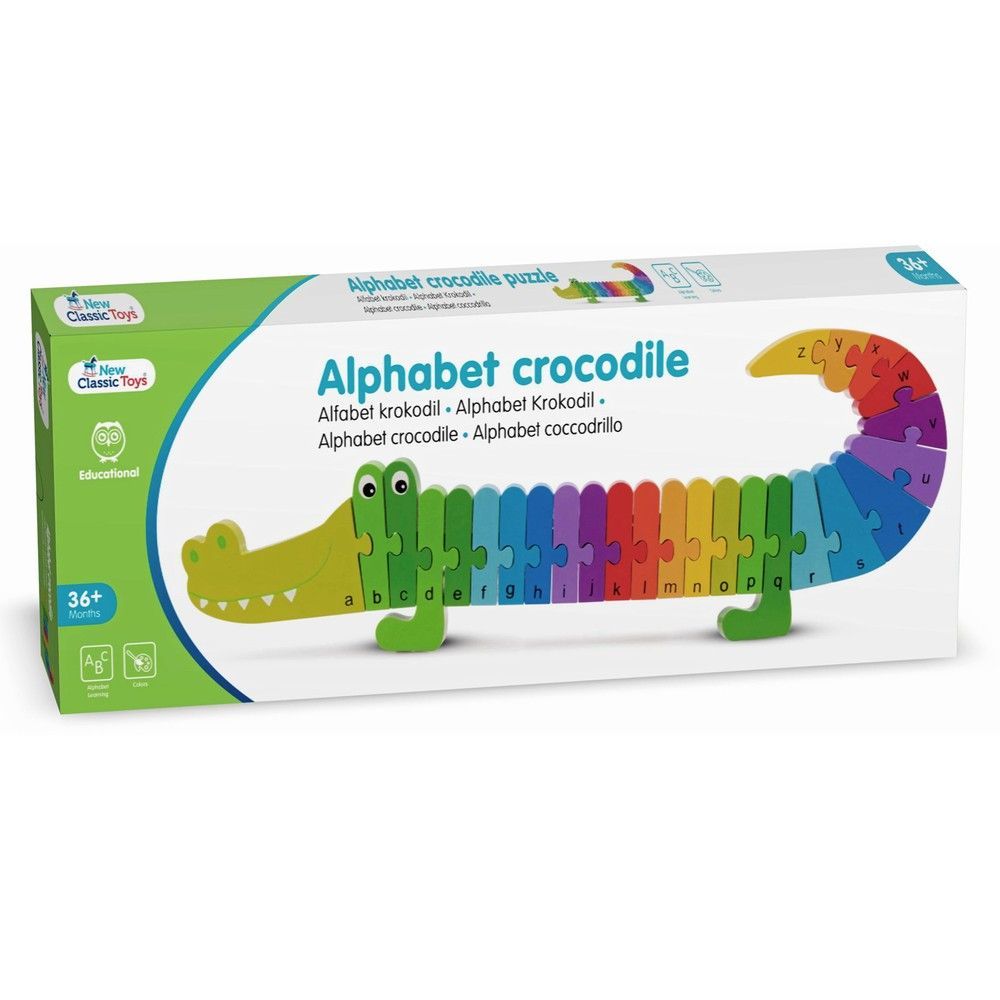Развивающий игровой Пазл New Classic Toys "Азбука, Крокодил" 8718446105327 фото