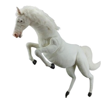 Hansa® | Анимированная мягкая игрушка Лошадь белая, стоящая на двух ногах, L. 225см, HANSA (0866)