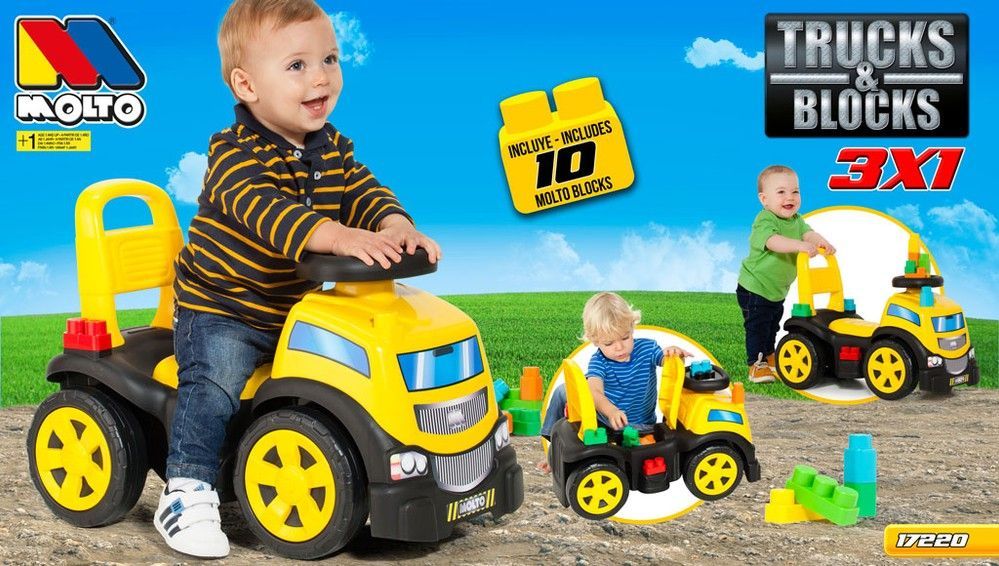 Толокар Вантажівка з блоками, 10шт Molto (72201) 8410963172201 фото