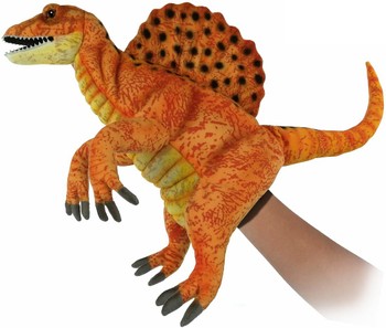 Hansa® | Спинозавр золотой Hansa 42 см, реалистичная мягкая игрушка на руку (7760)