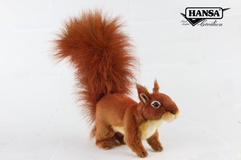 Hansa® | Мягкая игрушка Рыжая белка, стоящая на 4 лапах, L. 27см, HANSA (8408)