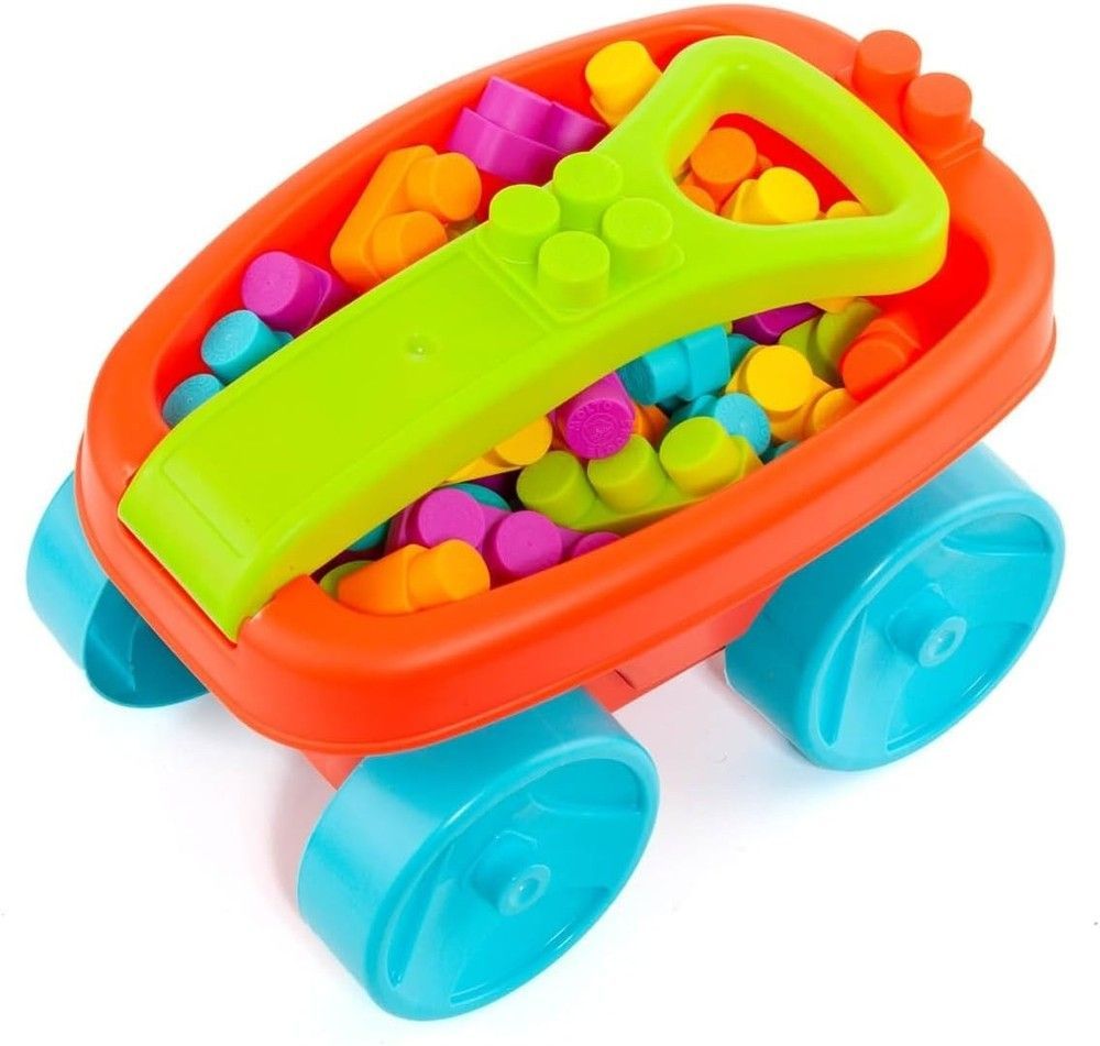 Игровая тележка с конструктором (20 деталей) красная, Molto (23460) 8410963234602 фото