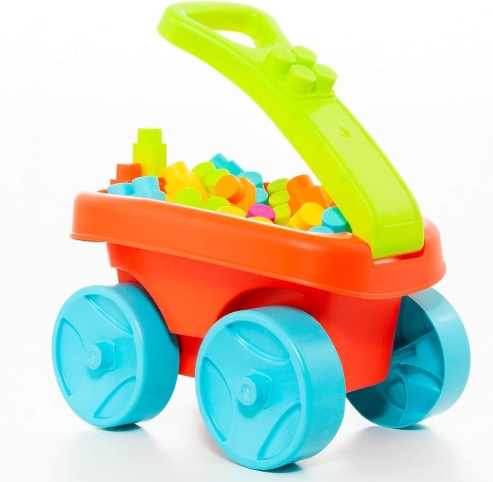 Игровая тележка с конструктором (20 деталей) красная, Molto (23460) 8410963234602 фото