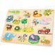 Пазл Сафари, New Classic Toys, деревянный, 16 частей, арт. 10441 8718446104412 фото 1