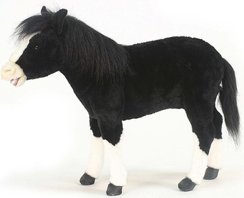 Hansa® | Карликовый конь (Черный) реалистичная мягкая игрушка Hansa (5453)
