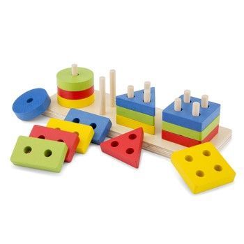 Пазл-сортер "Геометрические фигуры" New Classic Toys 8718446105006 фото