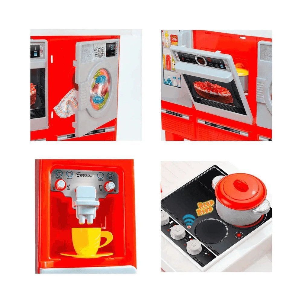 Дитяча ігрова кухня Gourmet Kitchen зі світлом та звуковими ефектами, 28 предметів, блакитна, Molto (22170) 8410963221701 фото