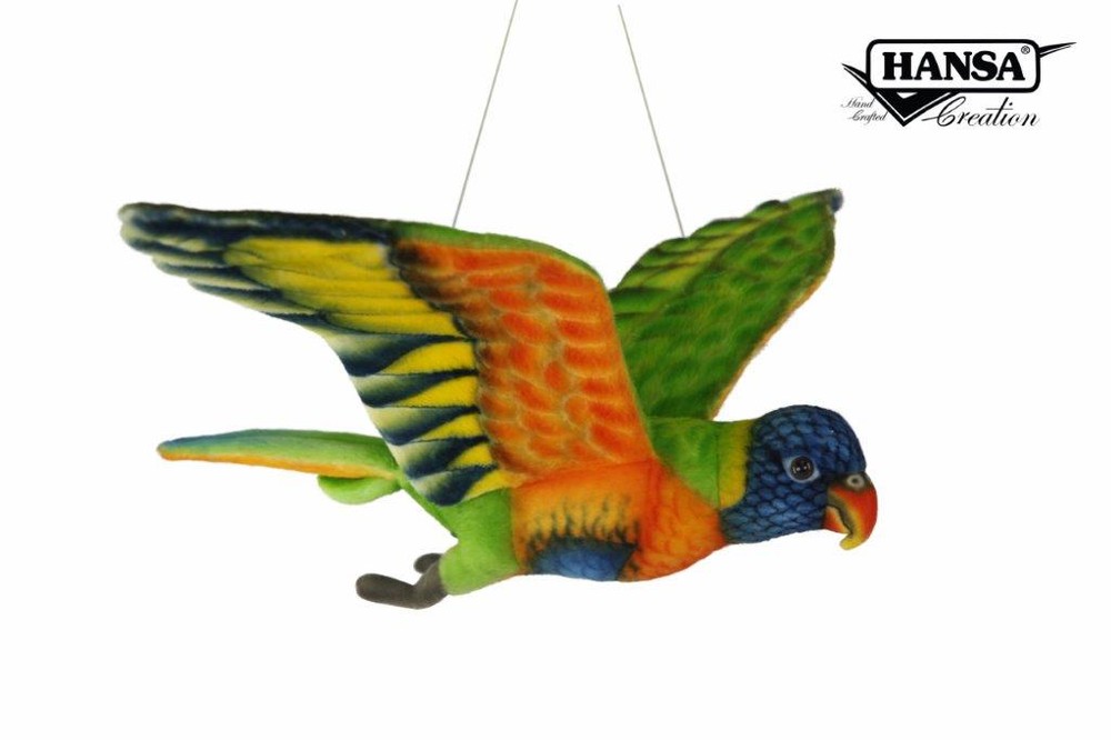 Hansa® | Мягкая игрушка Летающий радужный лорикет W. 44см, HANSA (8531)