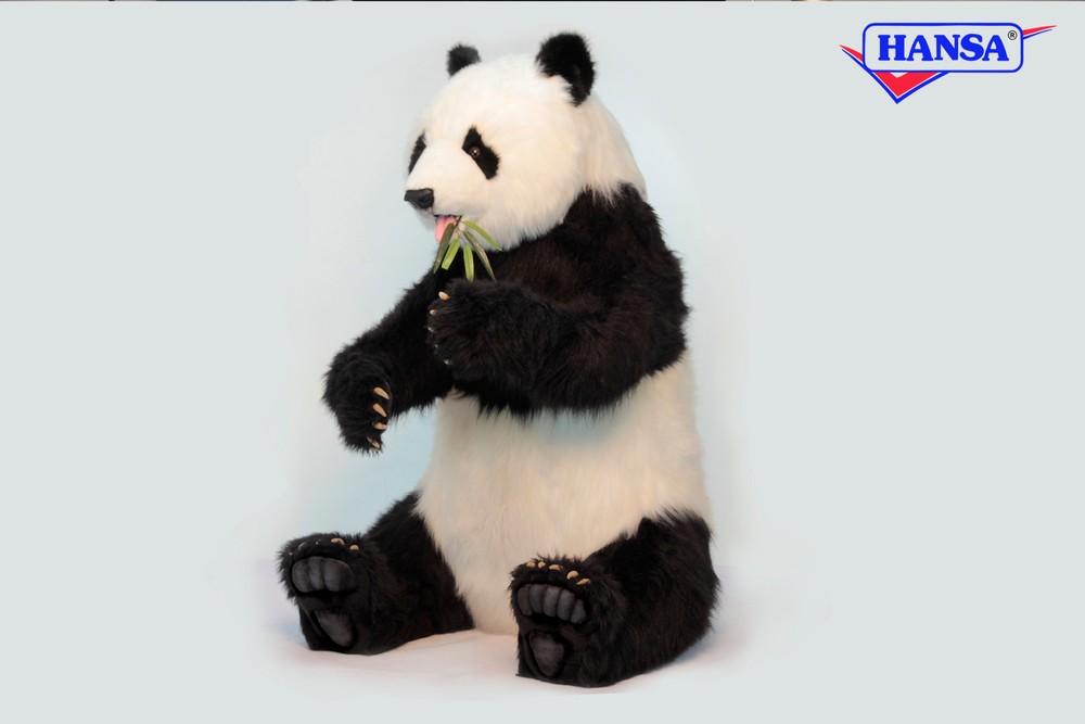 Hansa® | Ведмідь панда, що сидить, 130 см. висота, реалістична анімована м'яка іграшка Yansa Toys (0210)
