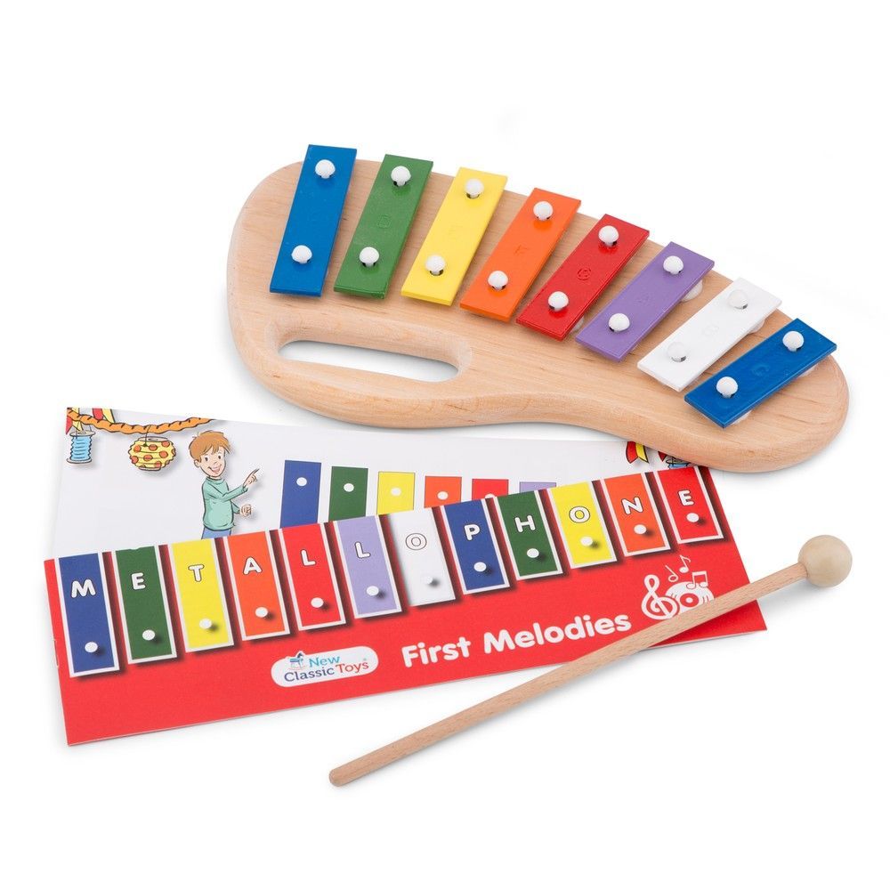 Дитячий металофон із музичною книгою 8 нот, New Classic Toys, 10210 від 3+ років 8718446102104 фото