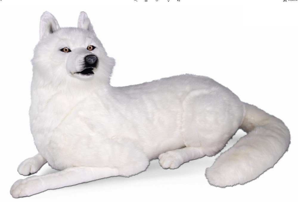 Hansa® | М'яка іграшка HANSA Білий вовк 100 см (7507)