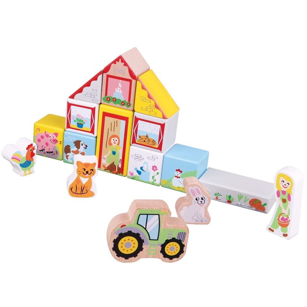 Набор детских кубиков New Classic Toys "Ферма" 8718446108205 фото