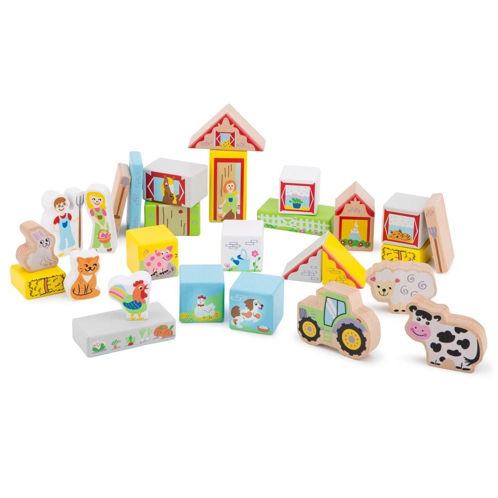 Набор детских кубиков New Classic Toys "Ферма" 8718446108205 фото