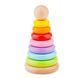 Детская пирамидка, деревянная Радуга, New Classic Toys, 10501 от 12м + 8718446105013 фото 1